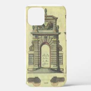 Funda Para iPhone 12 Arco de puerta de jardín vintage, arquitectura ren