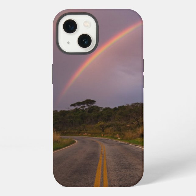 Funda Para iPhone Arco iris y camino (Reverso )