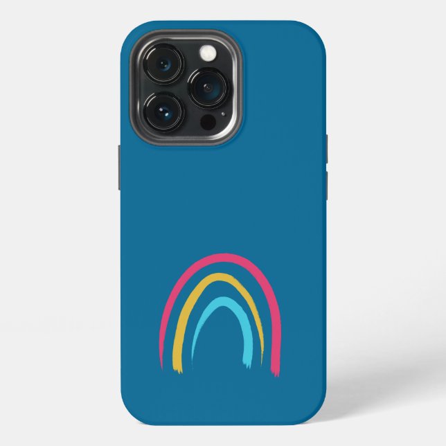 Funda Para iPhone Arcoíris Azul Pavo Real (Reverso )