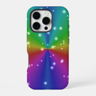 Funda Para iPhone 16 Pro Arcoiris con estrellas