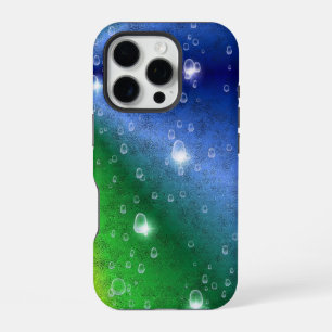 Funda Para iPhone 16 Pro Arcoíris en Cuero de Elefante Optik & Gotitas de L