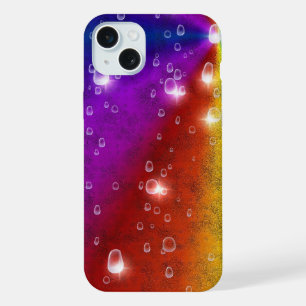 Arcoiris en optik de cuero elefante, gotas de lluv