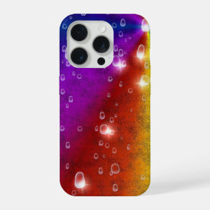 Arcoiris en optik de cuero elefante, gotas de lluv