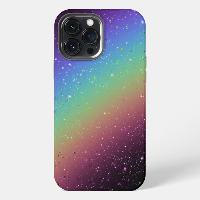 Funda Para iPhone Arcoiris galáctico (Reverso )
