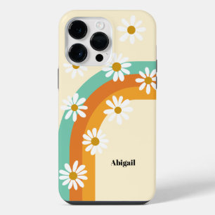 Funda Para iPhone 14 Pro Max Arcoíris Groovy Personalizado al Estilo Boho de lo