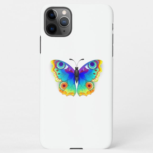 Funda Para iPhone Arcoiris mariposa Peacock Eye (Reverso)