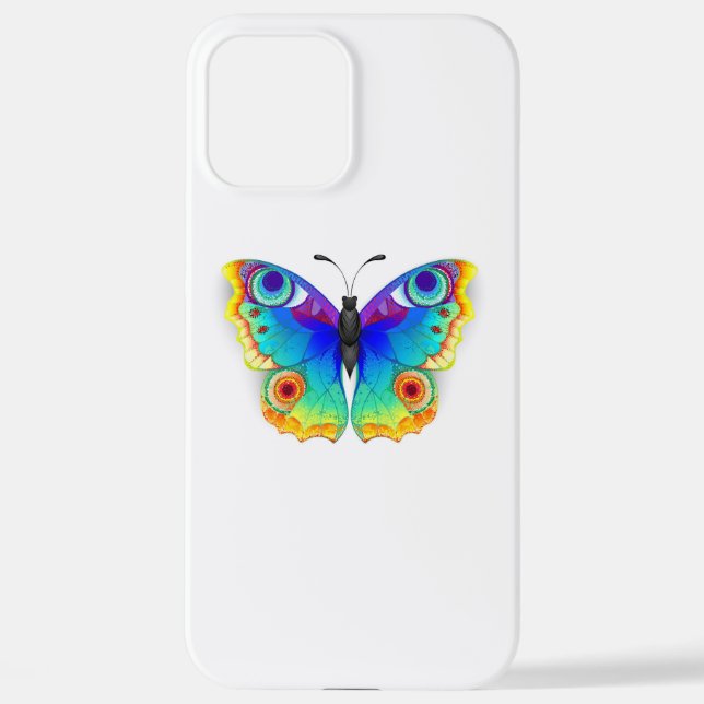 Funda Para iPhone Arcoiris mariposa Peacock Eye (Reverso )