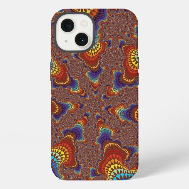 Funda Para iPhone Arcoíris marrón Starburst (Reverso )