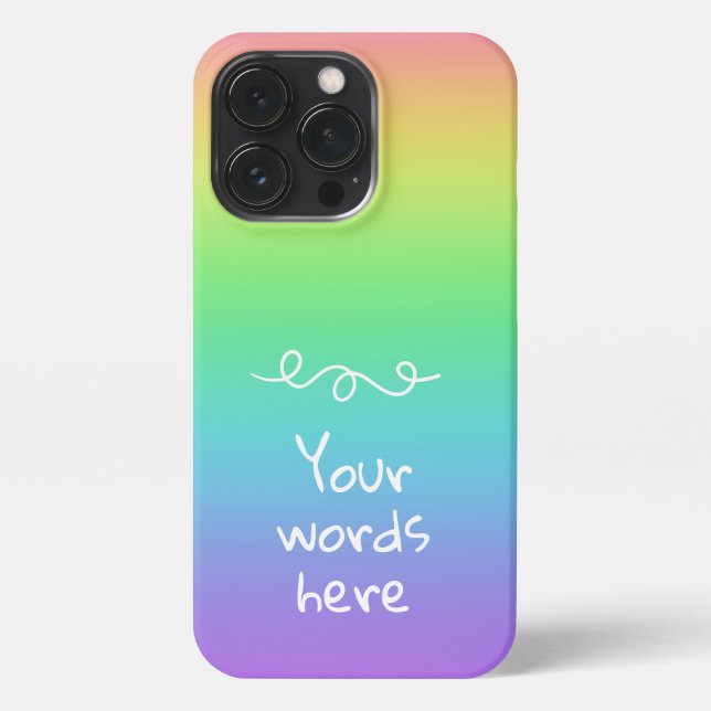 Funda Para iPhone Arcoiris personalizado (Reverso)