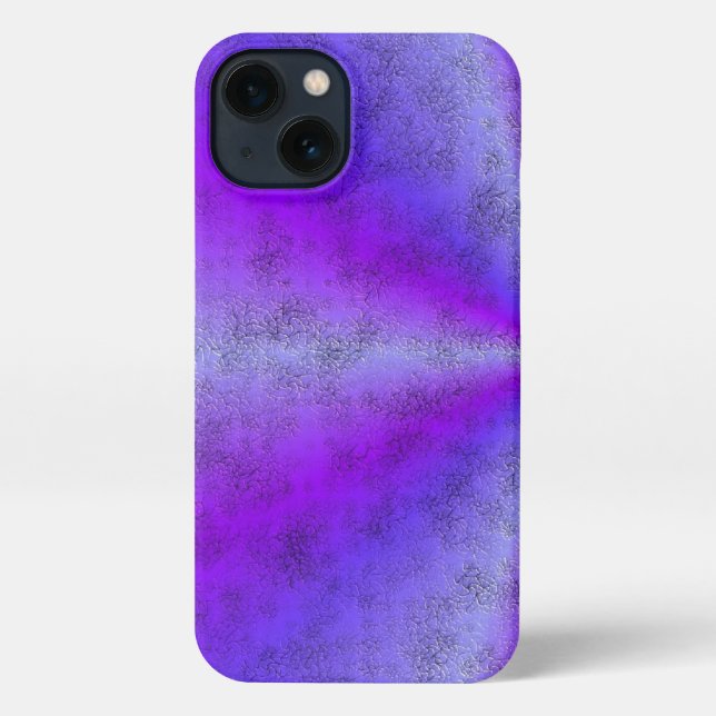 Funda Para iPhone Arcoiris rosa azul en optik de cuero de piel de el (Reverso )