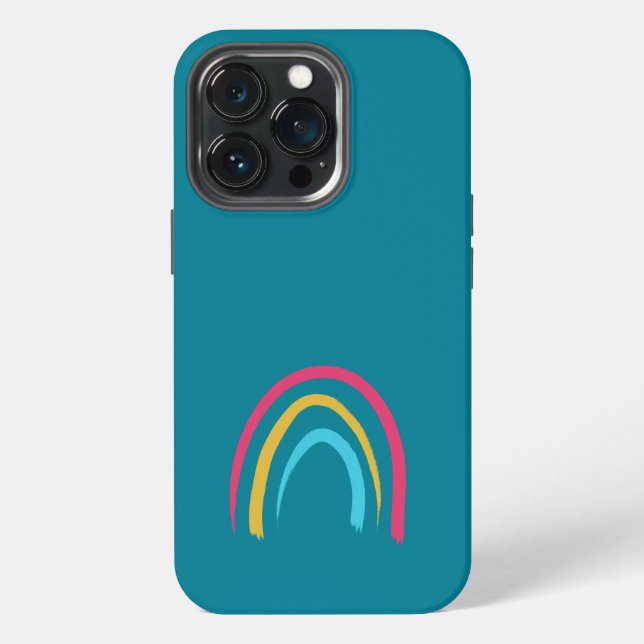Funda Para iPhone Arcoiris verde azulado (Reverso )