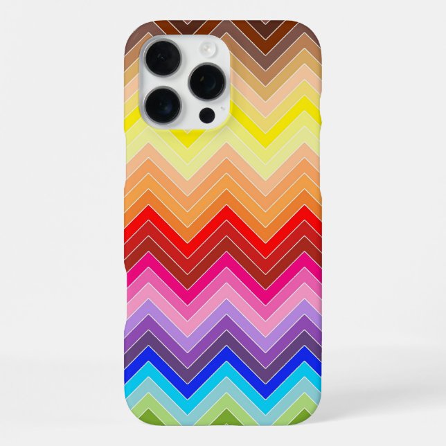 Funda Para iPhone Arcoíris Zig Zag (Reverso )