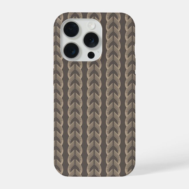Funda Para iPhone Arcos Art Déco en Champán sobre Carbón Caliente (Reverso )