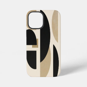 Funda Para iPhone 12 Mini Arcos del Desierto: Composición en Negro y Beige