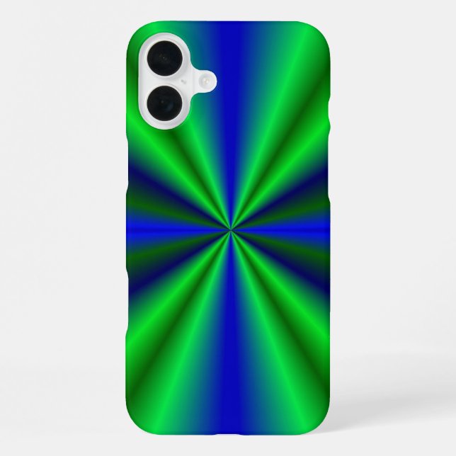 Funda Para iPhone arcos iris azules verdes (Reverso )