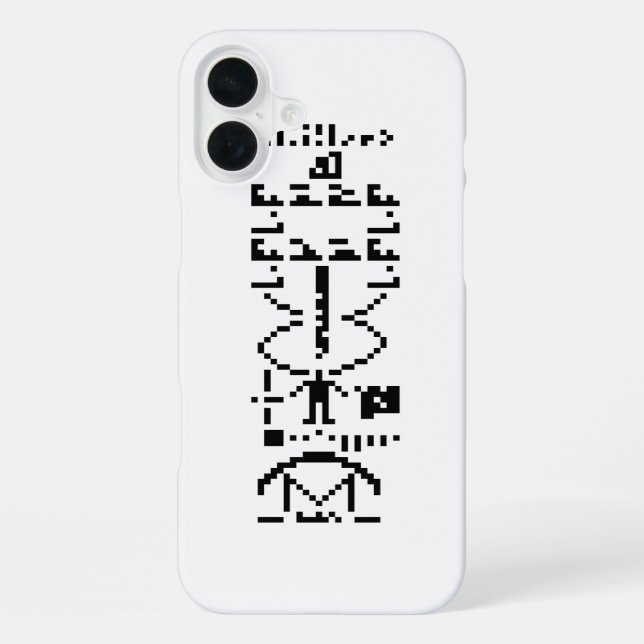 Funda Para iPhone Arecibo Binary Message 1974 (Reverso )