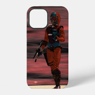 Funda Para iPhone 12 ARES CYBORG,AMANECER ROJO Ciencia Ficción,Sci-Fi