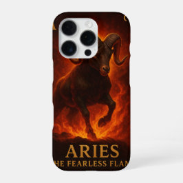 Funda Para iPhone 16 Pro Aries Zodiac Art – Fiery Ram of Passion