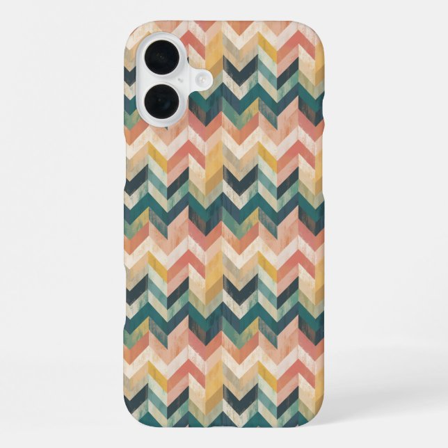 Funda Para iPhone "Armonía de Chevron con Gradiente Pastel" (Reverso )