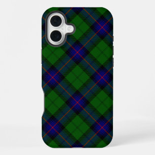 Funda Para iPhone 16 Plus Armstrong tartán azul y verde a cuadros