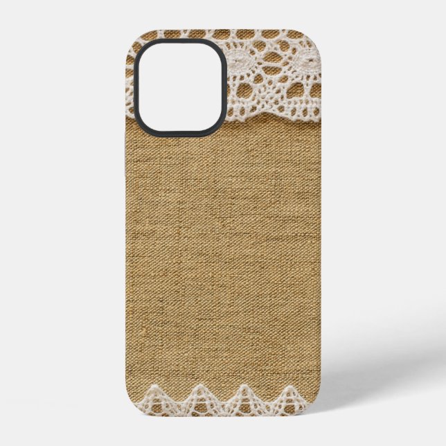 Funda Para iPhone Arpillera con encaje (Reverso )