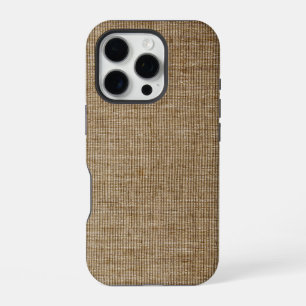 Funda Para iPhone 16 Pro Arpillera Rústica Naturaleza – Textura Orgánica de