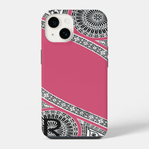 Funda Para iPhone 14 ARQUITECTO RENACENTISTA Fresa Hielo Rosa Monograma
