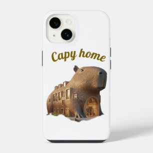 Funda Para iPhone 14 Arquitectura de Casa de Carpincho Surrealista Fund