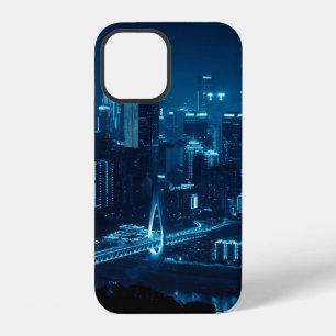 Funda Para iPhone 12 Arquitectura urbana de puente y ciudad por la noch