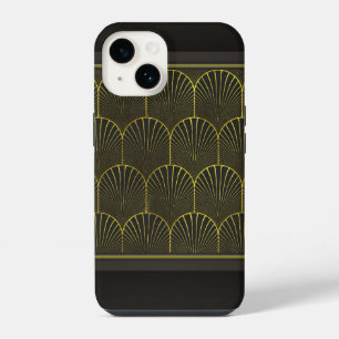 Funda Para iPhone 14 Art Deco En Oro Y Negro