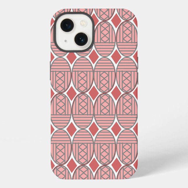 Funda Para iPhone Art Deco Ovals  (Reverso )