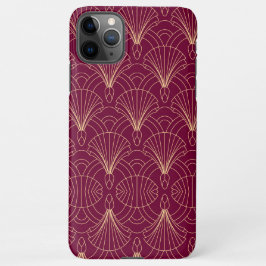 Funda Para iPhone 11Pro Max Art Deco pattern with gold geometric fan motifs 