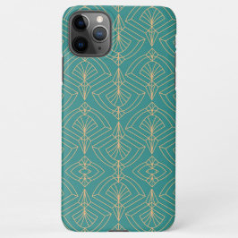 Funda Para iPhone 11Pro Max Art Deco pattern with gold geometric shapes 