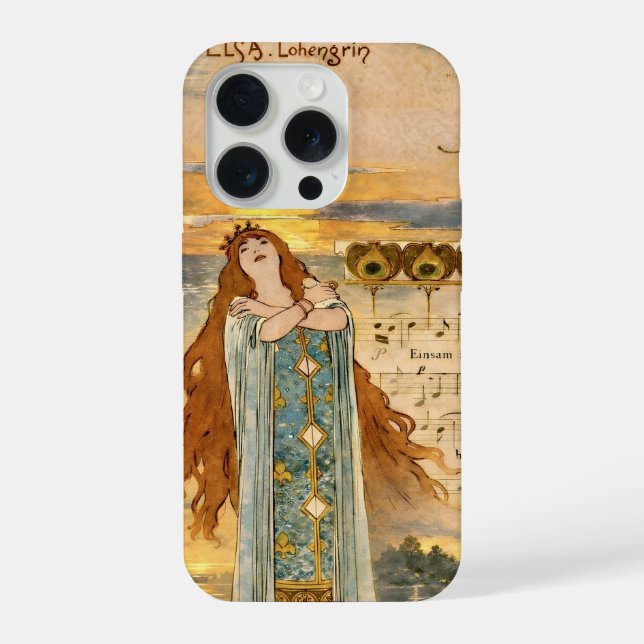 Funda Para iPhone Art Nouveau Elsa Lohengrin Poster with Swans  (Reverso )
