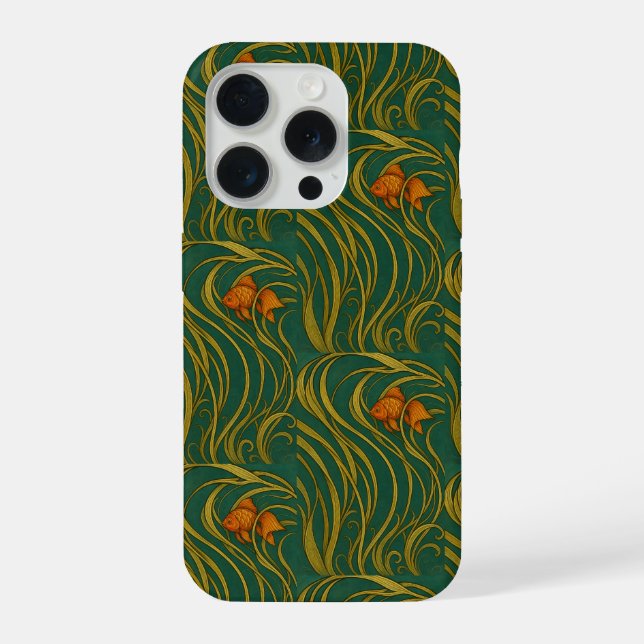 Funda Para iPhone Art Nouveau Goldfish  (Reverso )