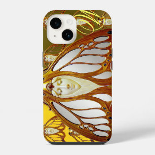FUNDA PARA iPhone 14 ART NOUVEAU MOTH MUJER GEM MONOGRAM