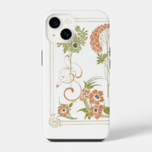 Art Nouveau Mucha cáscara de arte abstracto floral