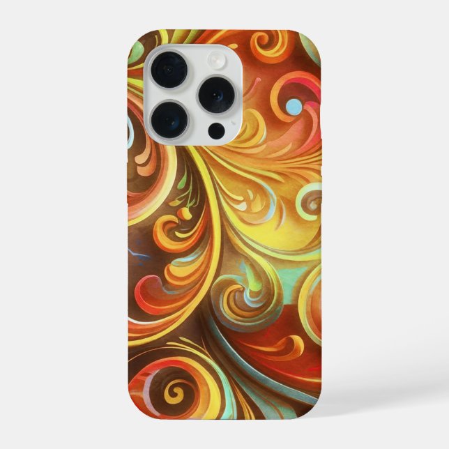 Funda Para iPhone Art Nouveau: Radiant Baroque twirls  (Reverso )