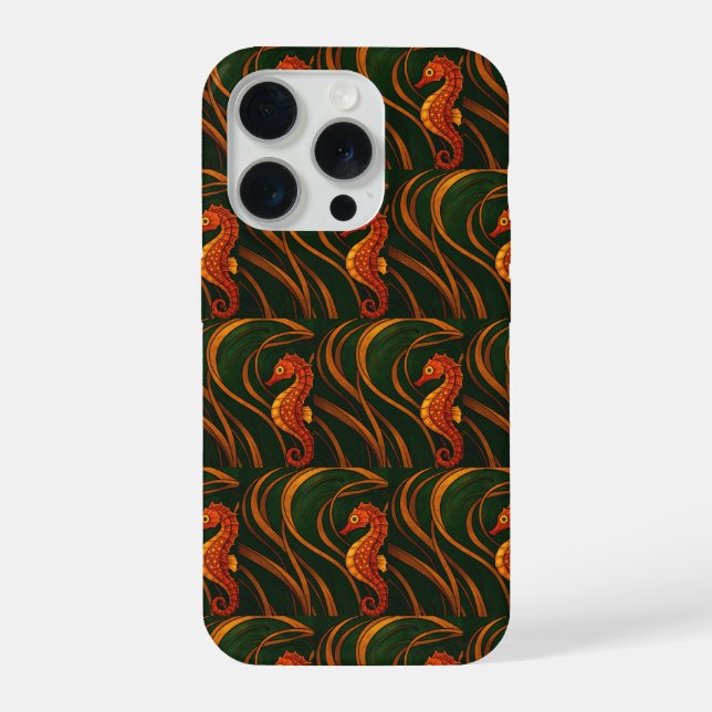 Funda Para iPhone Art Nouveau Seahorse  (Reverso )