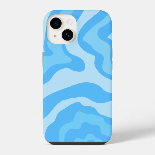 Funda Para iPhone arte abstracto azul (Reverso )