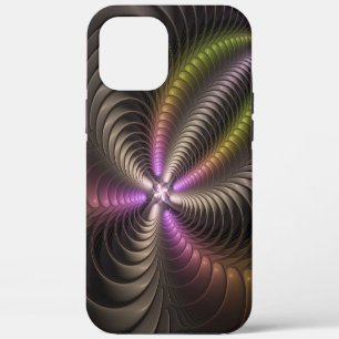 Funda Para iPhone 12 Pro Max Arte abstracto brillante y trippy fractal en 3D