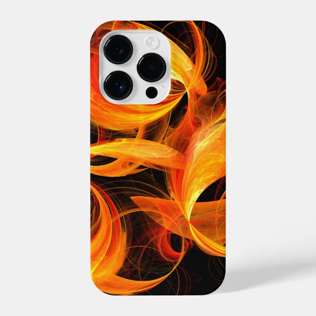 Funda Para iPhone Arte abstracto de bola de fuego (Reverso )