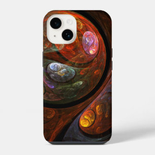 Funda Para iPhone 14 Arte abstracto de conexión fluida