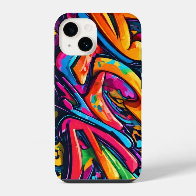 Funda Para iPhone Arte abstracto de estilo graffiti (Reverso )