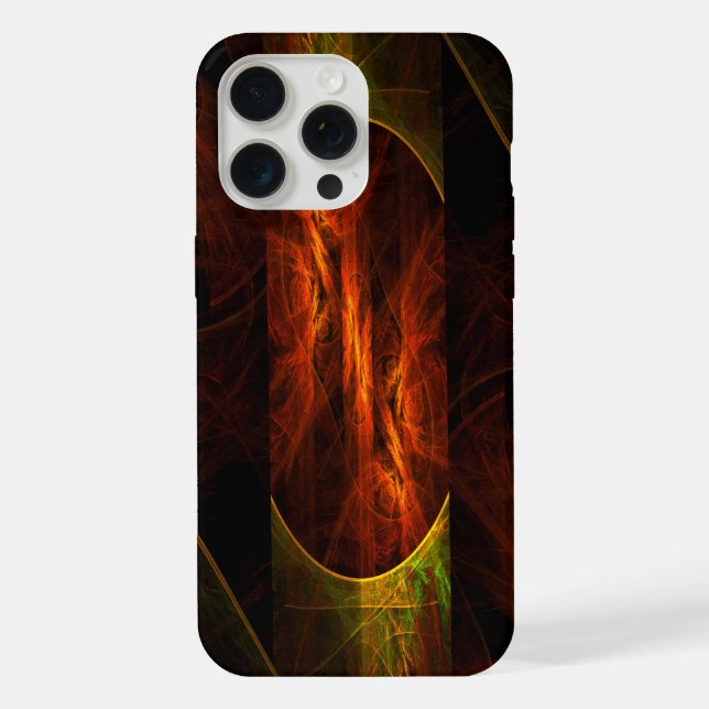 Funda Para iPhone Arte abstracto de la jungla de Mystique (Reverso )