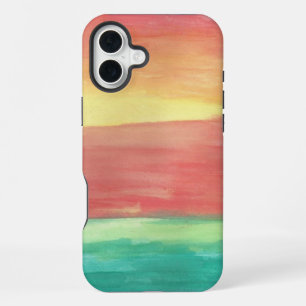 Funda Para iPhone 16 Plus Arte abstracto de las orillas del atardecer