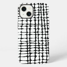 Arte abstracto de patrón de rejilla orgánica en bl