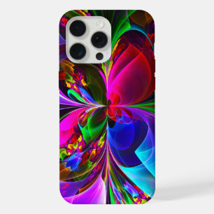Arte abstracto floral moderno patrón rojo azul #12