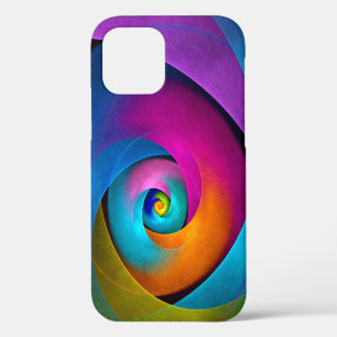 Funda Para iPhone 12 Arte abstracto floral moderno patrón rosa azul #17