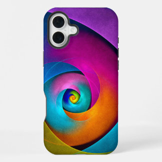 Funda Para iPhone 16 Plus Arte abstracto floral moderno patrón rosa azul #17
